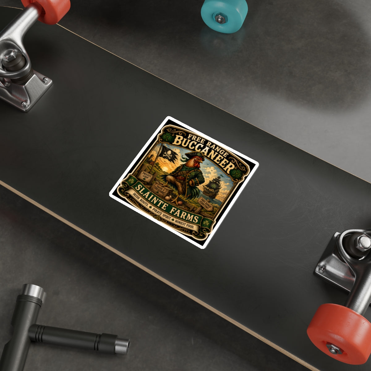 Free Range Buccaneer (alt) Die-Cut Sticker | Smugglers & Pirates Collection | Sláinte Farms