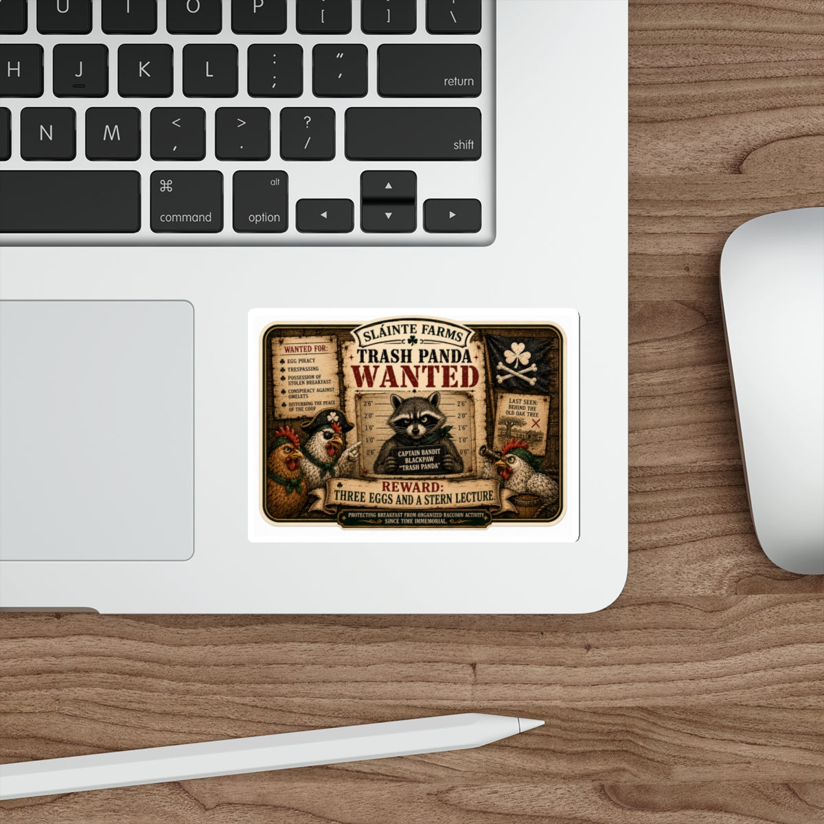 Sláinte Farms – Trash Panda Wanted | Egg Carton Exclusive Sticker