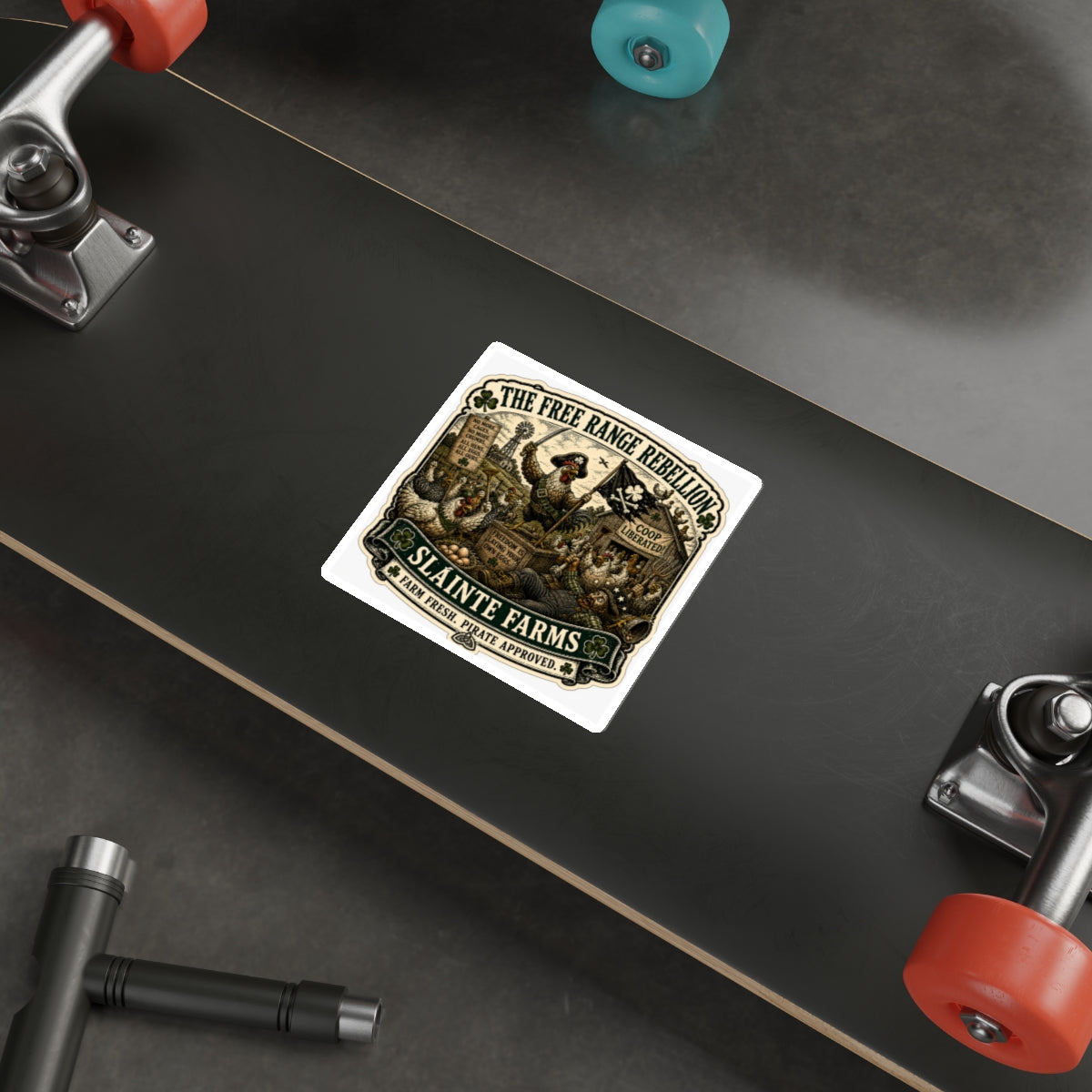 The Free Range Rebellion Classic Die-Cut Sticker | Smugglers & Pirates Collection | Sláinte Farms