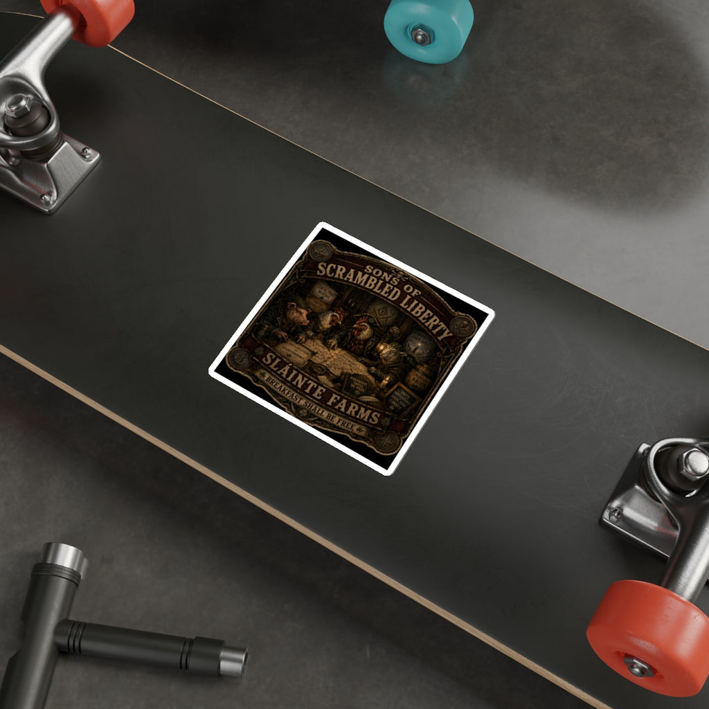 Sons of Scrambled Liberty | Sláinte Farms Die-Cut Sticker | Breakfast Revolution Collection