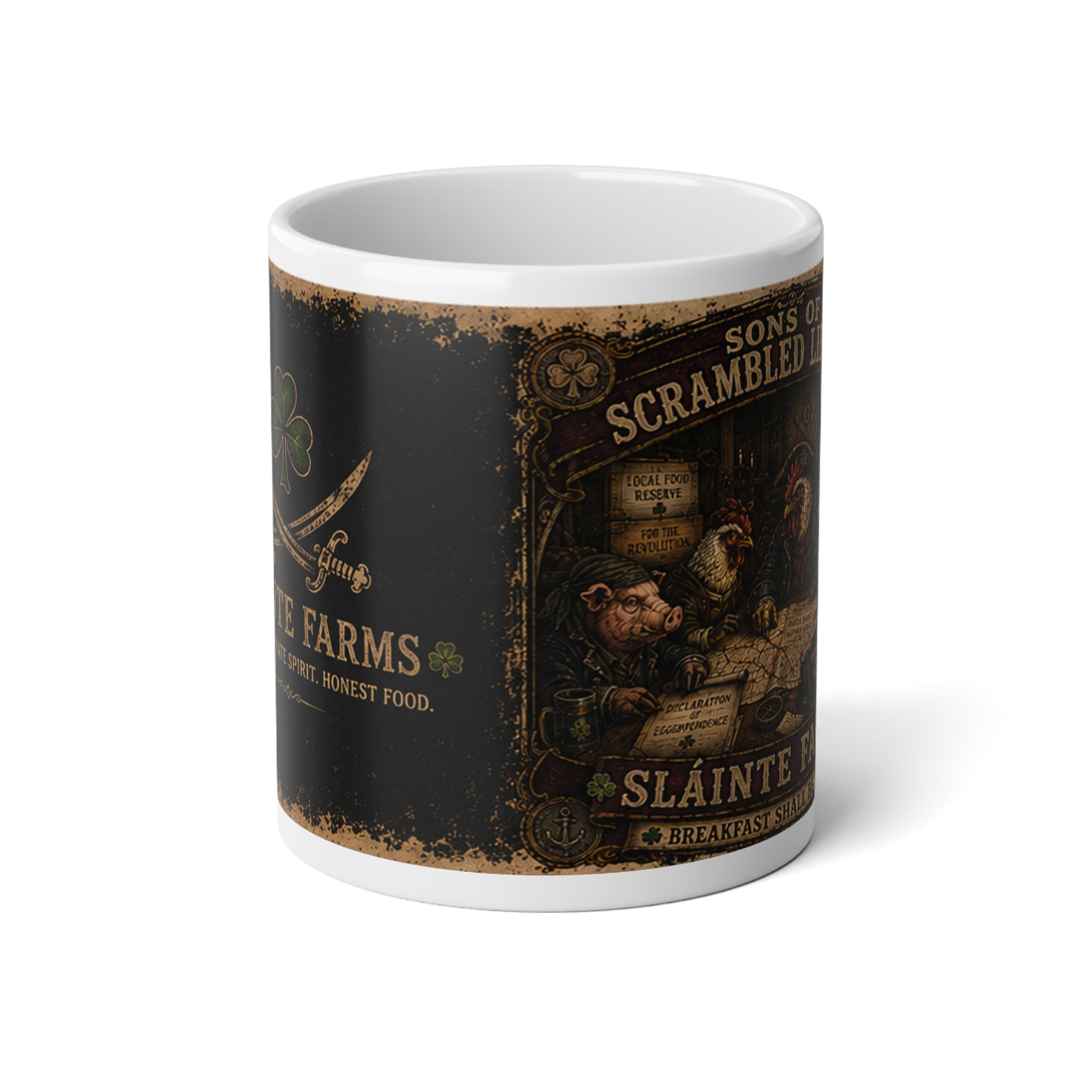 Vintage Farmhouse Jumbo Mug — Sons of Scrambled Liberty | 20oz Jumbo Coffee Mug | Sláinte Farms