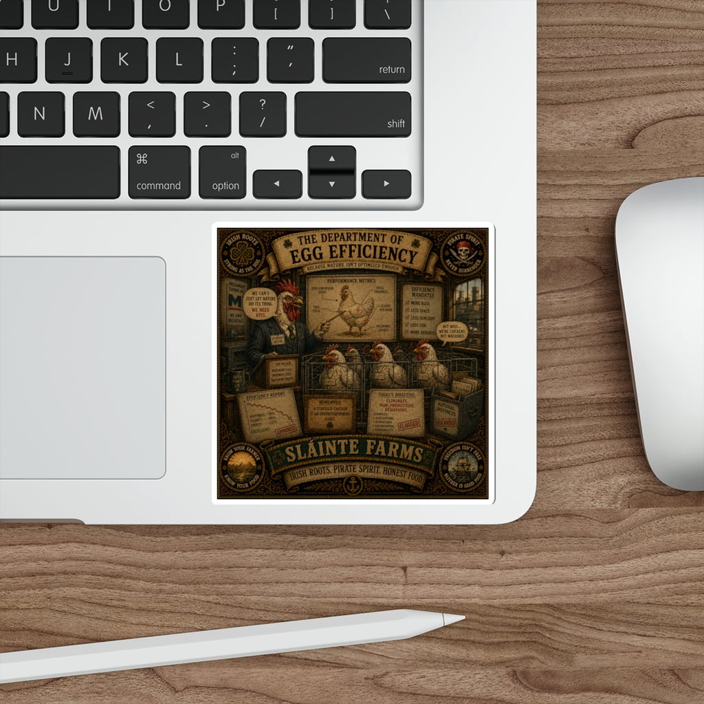 The Department of Egg Efficiency Die-Cut Sticker | MegaMart Resistance Collection | Sláinte Farms