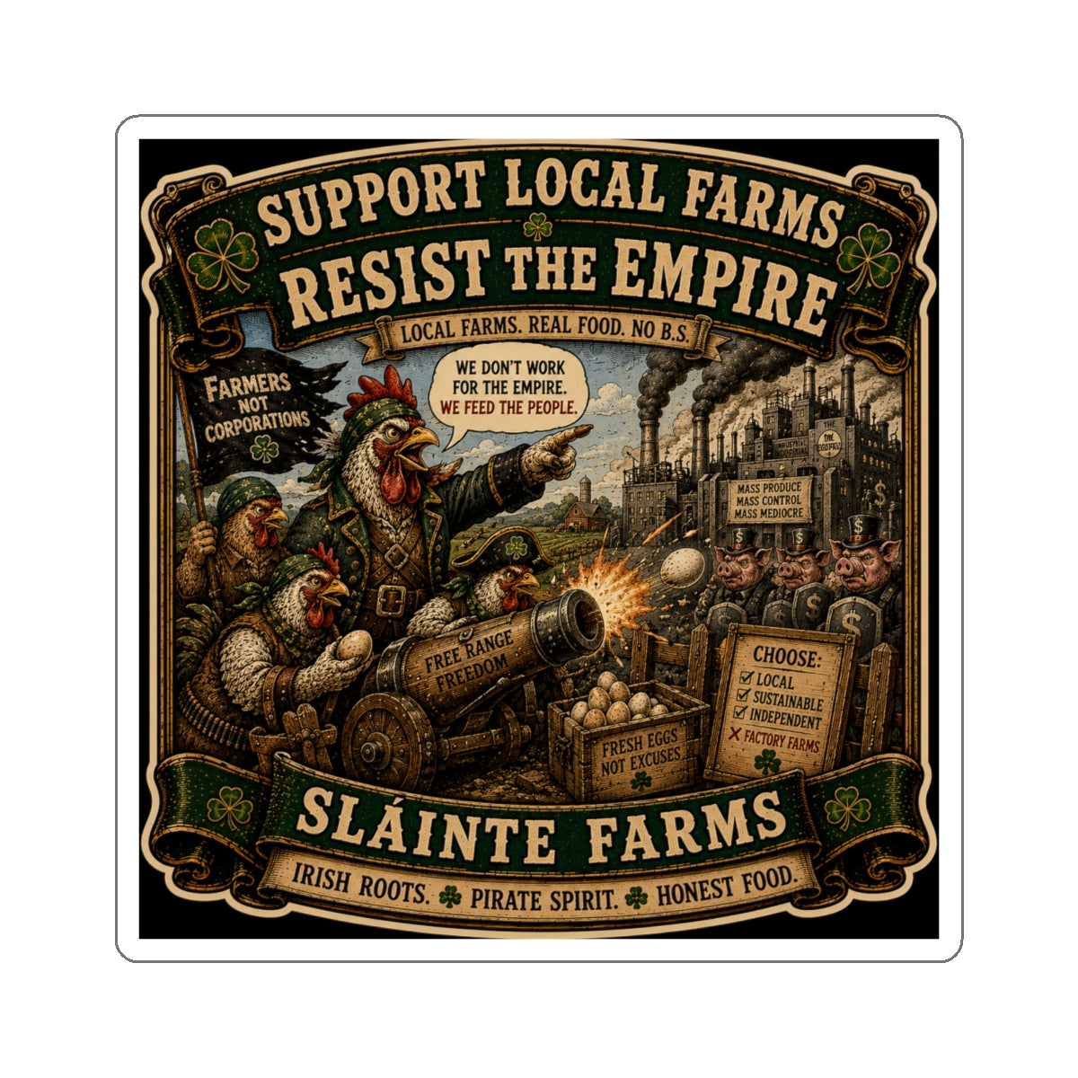 Resist the Empire Die-Cut Sticker | MegaMart Resistance Collection | Sláinte Farms
