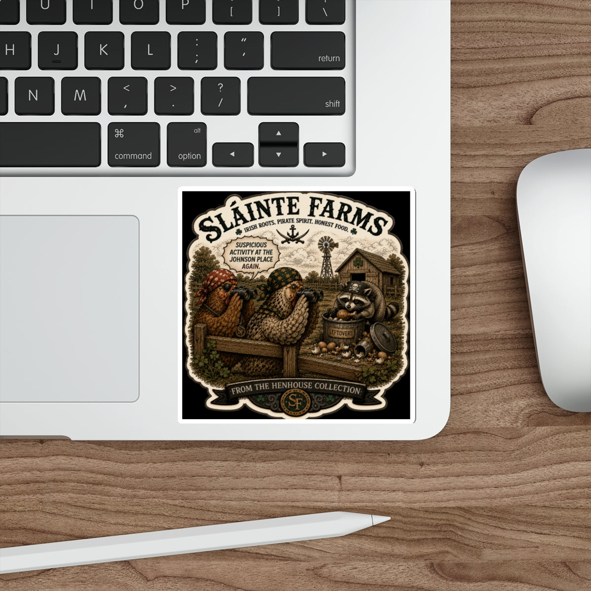 Suspicious Activity At The Johnson Place Again Die-Cut Sticker | From The Henhouse Collection