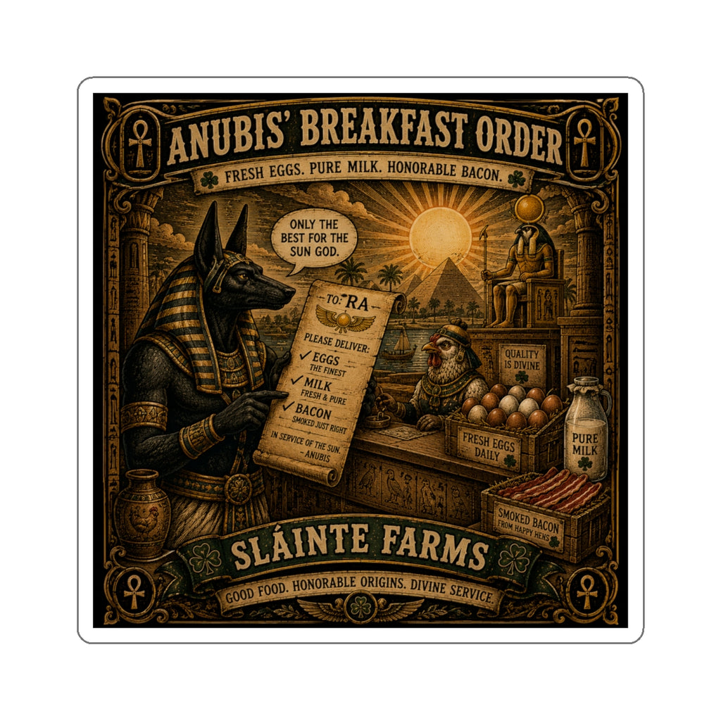 Anubis' Breakfast Order Die-Cut Sticker | Ancient Orders Collection
