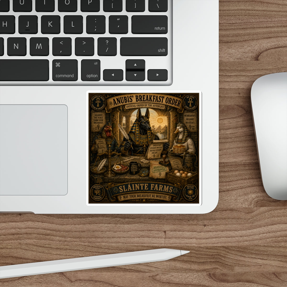 Anubis' Breakfast Order: Official Order of the Afterlife Die-Cut Sticker | Ancient Orders Collection