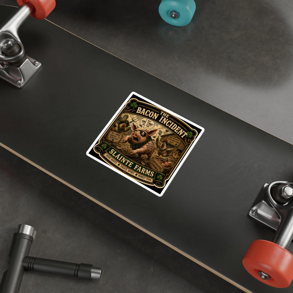 The Bacon Incident (One Time Edition) | Sláinte Farms Die-Cut Sticker | Pig Chronicles Collection