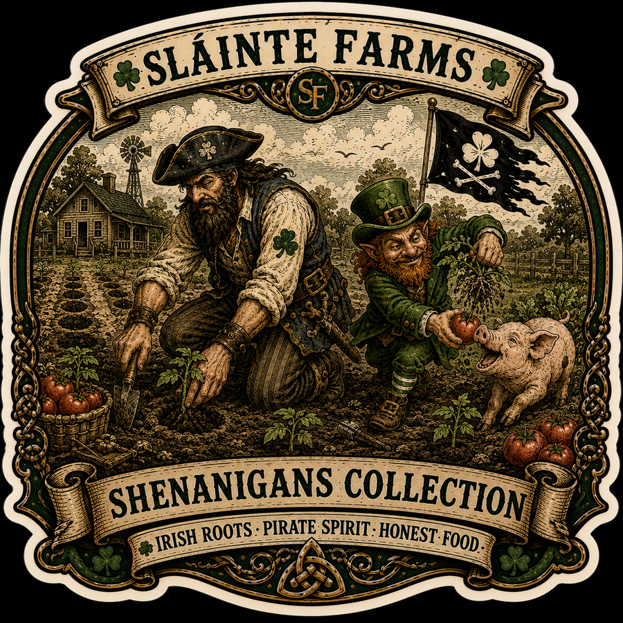 All For Naught Sláinte Farms die-cut sticker