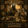 Anubis B Sláinte Farms die-cut sticker