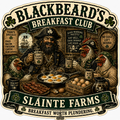 BlackBeards Breakfast Club Sláinte Farms die-cut sticker