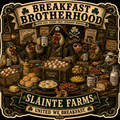 Breakfast Brotherhood Sláinte Farms die-cut sticker
