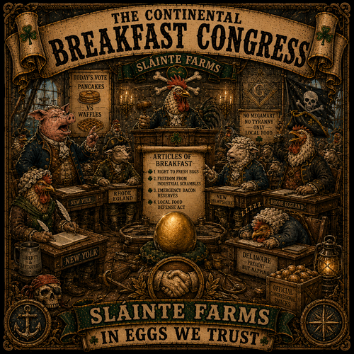 Breakfast Congress B Sláinte Farms die-cut sticker