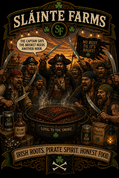 Brisket Mutiny BBQ Apron | Smugglers & Pirates Collection | Sláinte Farms