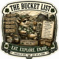 Bucket List Sláinte Farms die-cut sticker