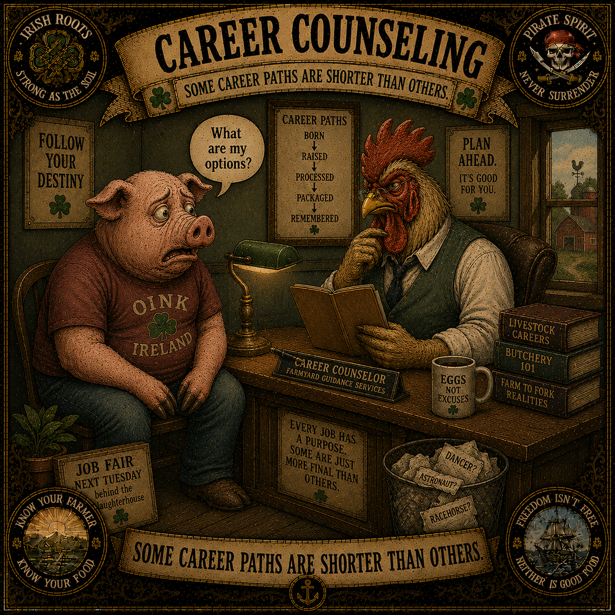 Career Counseling Sláinte Farms die-cut sticker
