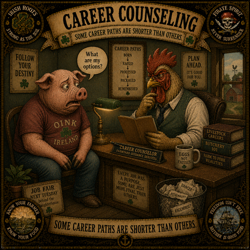 Career Counseling Sláinte Farms die-cut sticker