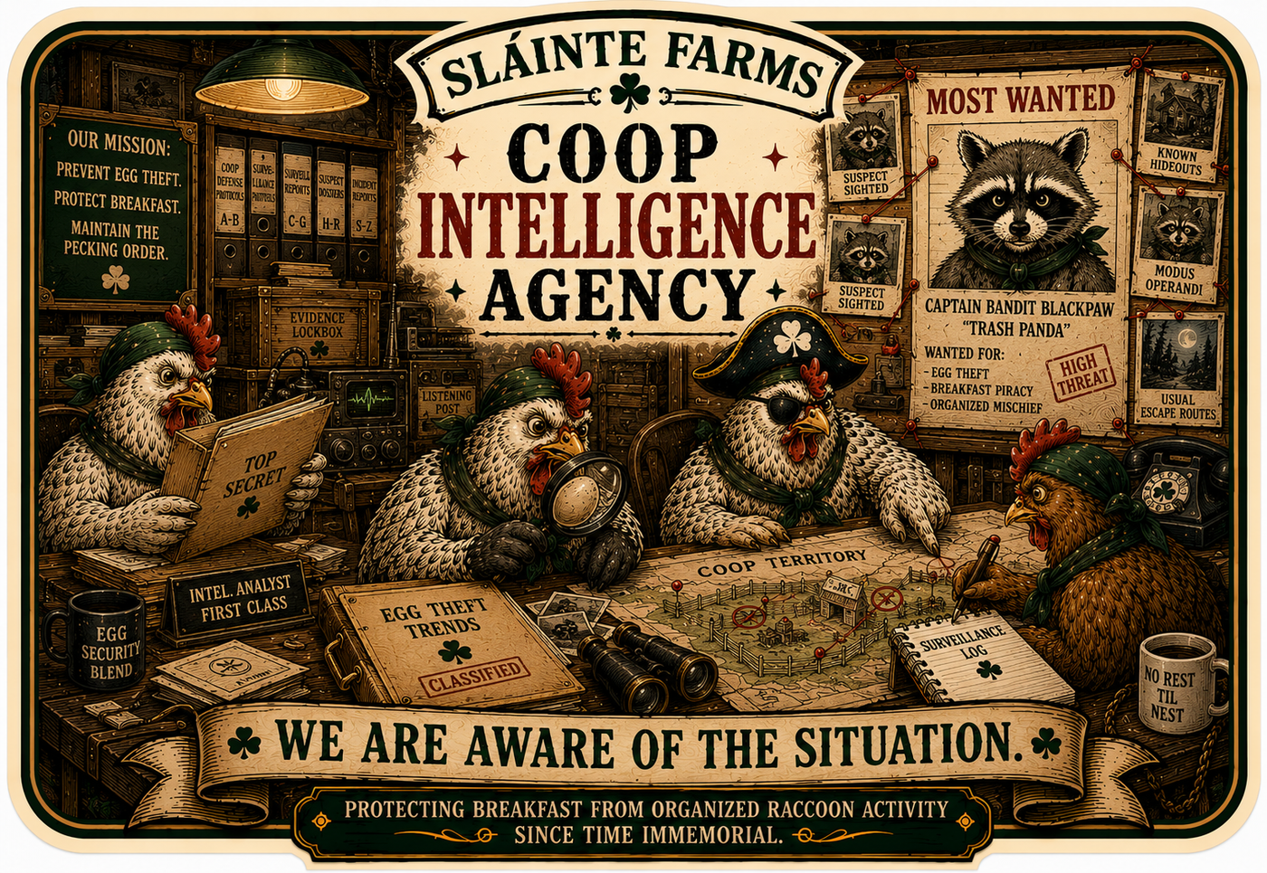 Coop Intelligence Agency Sláinte Farms Egg Carton Exclusives die-cut sticker