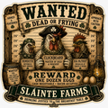 Dead or Frying Sláinte Farms die-cut sticker