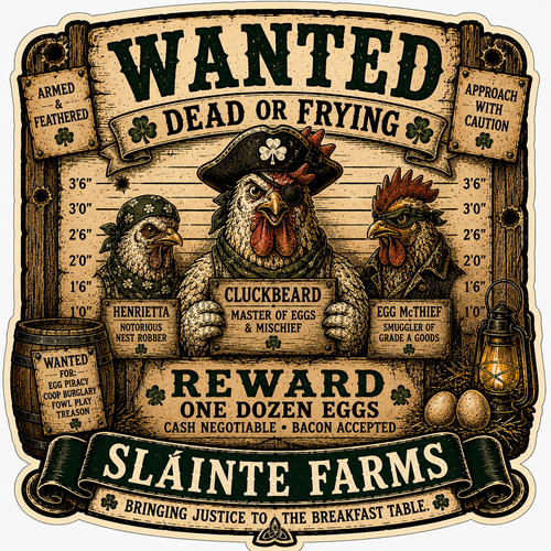 Dead or Frying Sláinte Farms die-cut sticker