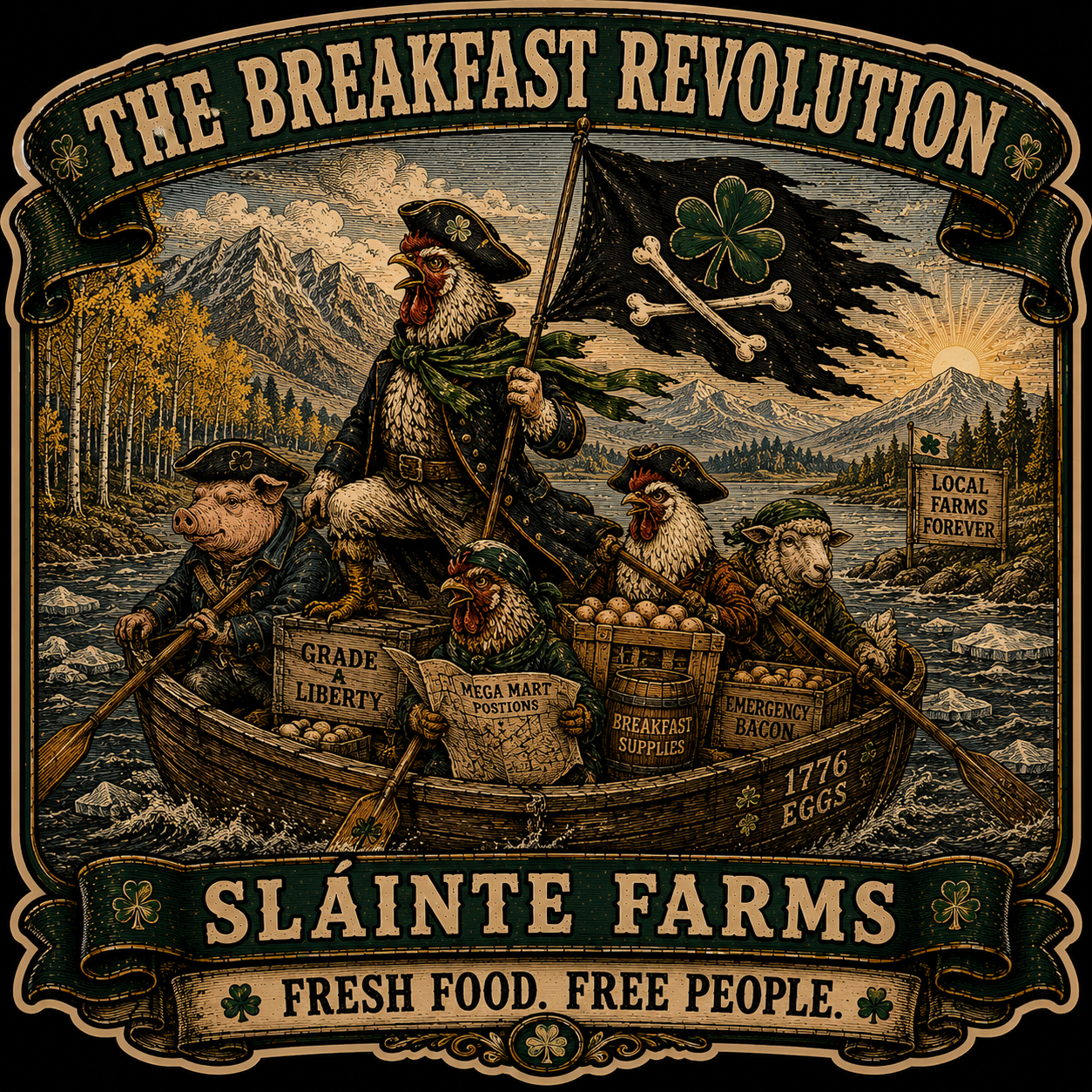 Delaware Crossing Sláinte Farms die-cut sticker