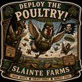 Deploy The Poultry Sláinte Farms die-cut sticker