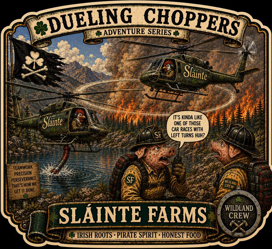 Dueling Choppers Sláinte Farms Adventure Collection sticker
