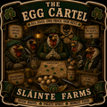 Egg Cartel C Sláinte Farms die-cut sticker