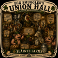 Egg Smugglers Union Hall Sláinte Farms die-cut sticker