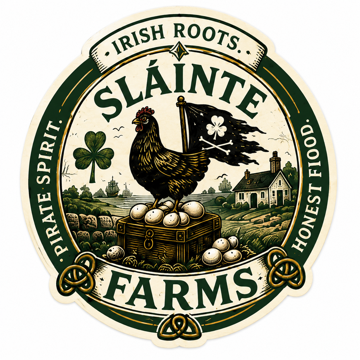 Farm Sticker 1 Sláinte Farms die-cut sticker
