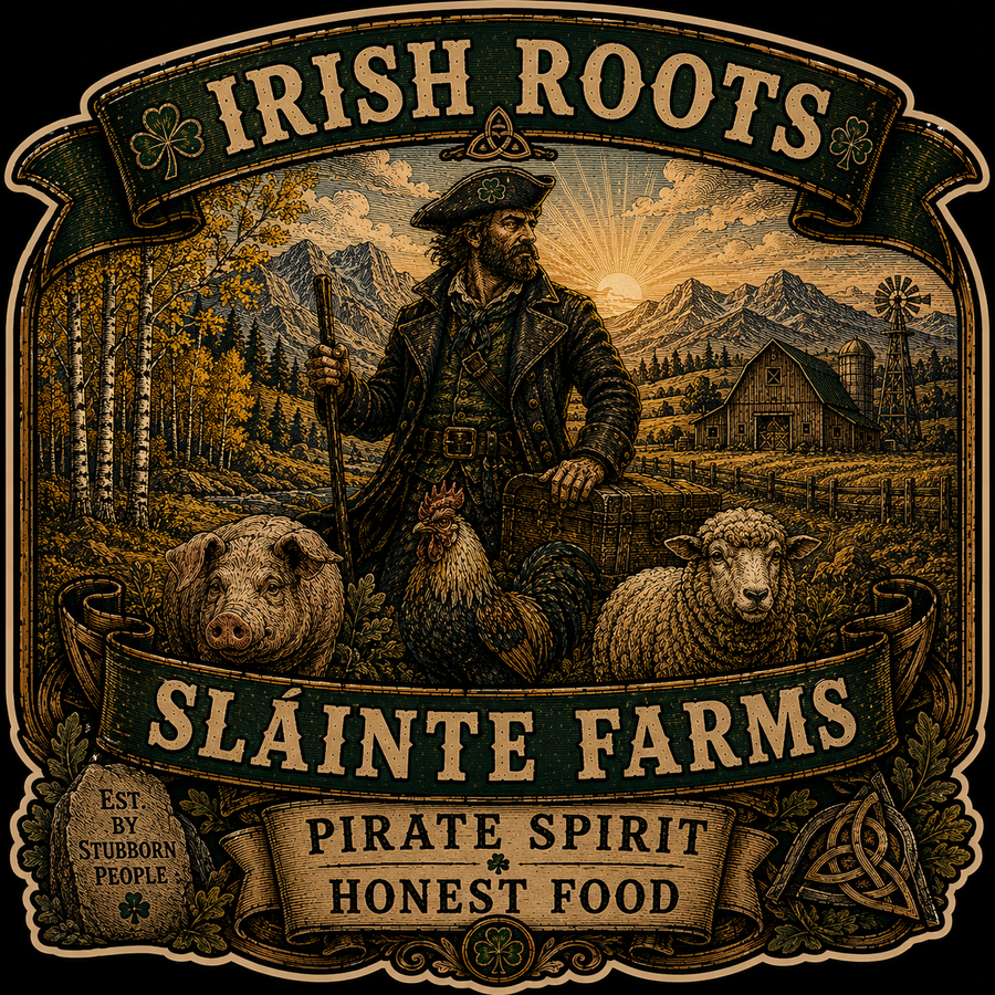 Flagship Brand Sticker Sláinte Farms die-cut sticker