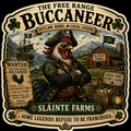 Free Range Buccaneer B Sláinte Farms die-cut sticker