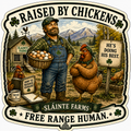 Free Range Human Sláinte Farms die-cut sticker