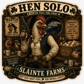 Hen Solo A Sláinte Farms die-cut sticker