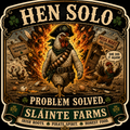 Hen Solo B Sláinte Farms die-cut sticker