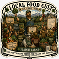 In Kale We Trust Sláinte Farms die-cut sticker