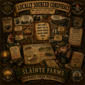 Locally Sourced Conspiracy Sláinte Farms die-cut sticker