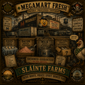 MegaMart Fresh Sláinte Farms die-cut sticker