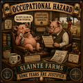Occupational Hazard Sláinte Farms die-cut sticker