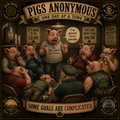 Pigs Anonymous Sláinte Farms die-cut sticker