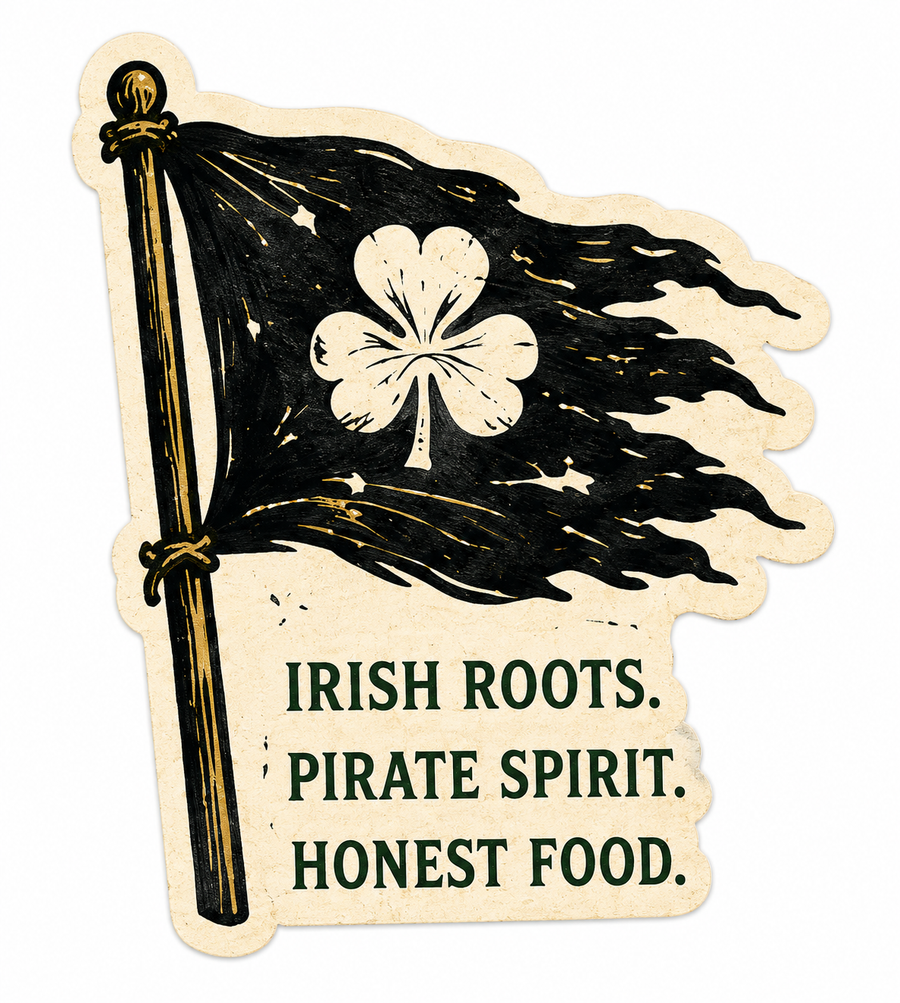 Pirate Farm Flag Sticker #5 Sláinte Farms die-cut sticker