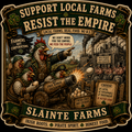 Resist the Empire Sláinte Farms die-cut sticker