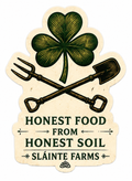 Shamrock and bones sticker #4 Sláinte Farms die-cut sticker