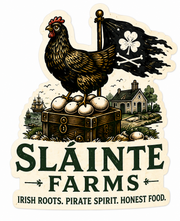 Smuggler Hen Sticker #2 Sláinte Farms die-cut sticker