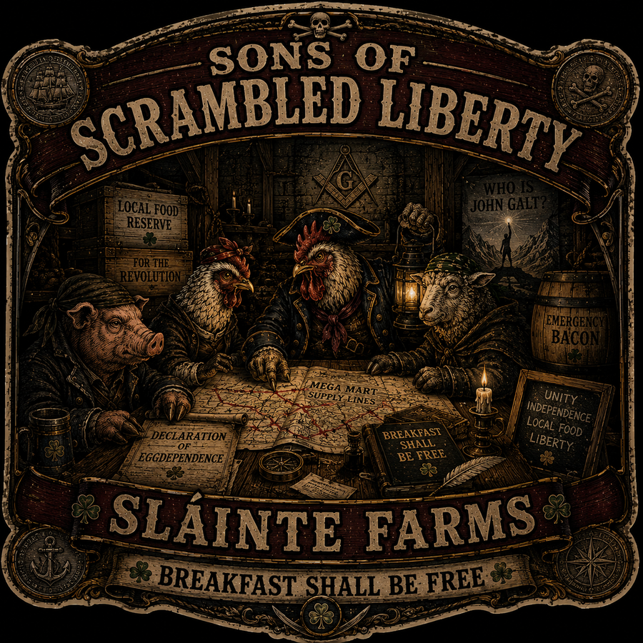 Sons of Liberty Sláinte Farms die-cut sticker