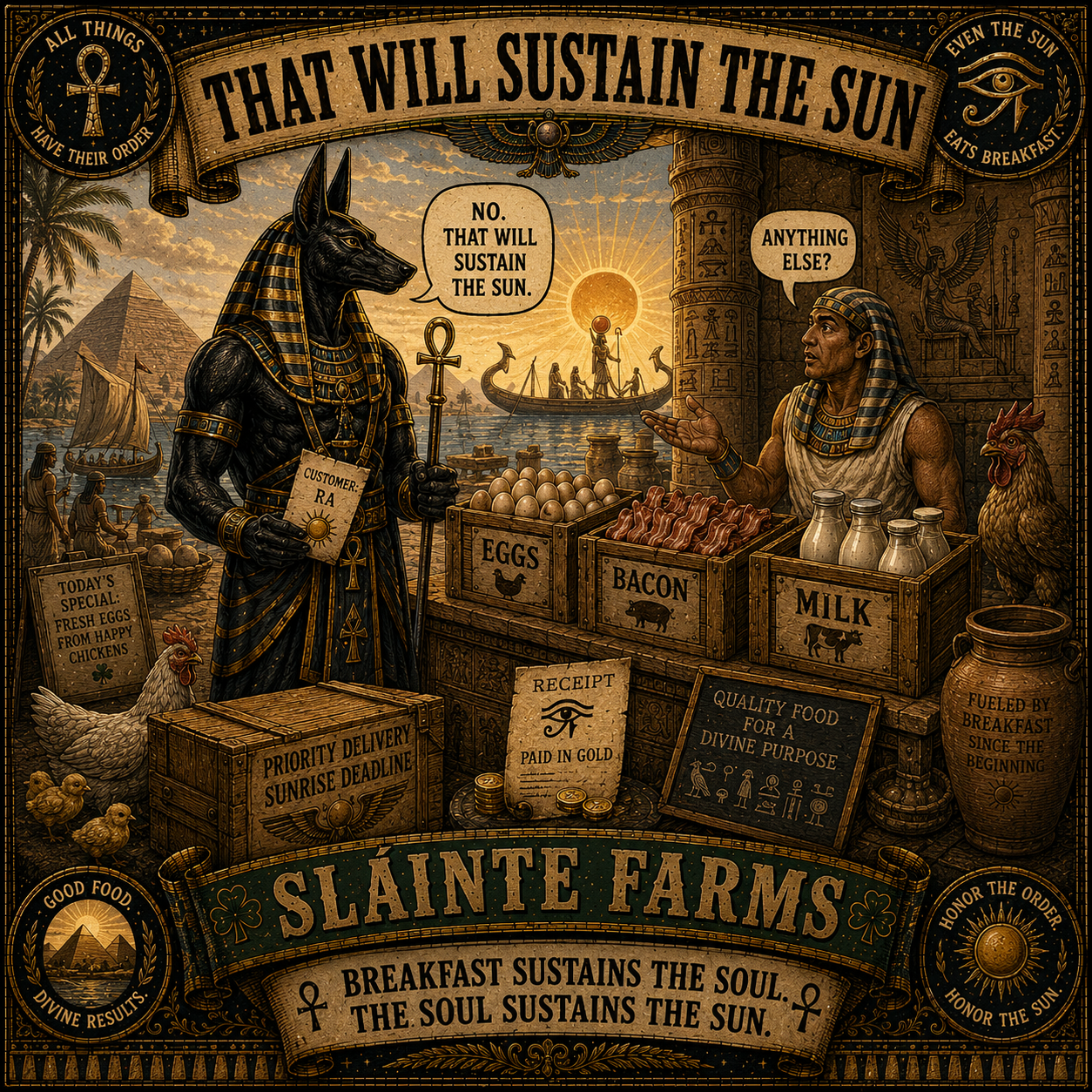 Sustain the Sun Sláinte Farms die-cut sticker
