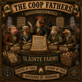 The Coop Fathers Sláinte Farms die-cut sticker