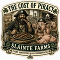 The Cost of Piracy Sláinte Farms die-cut sticker