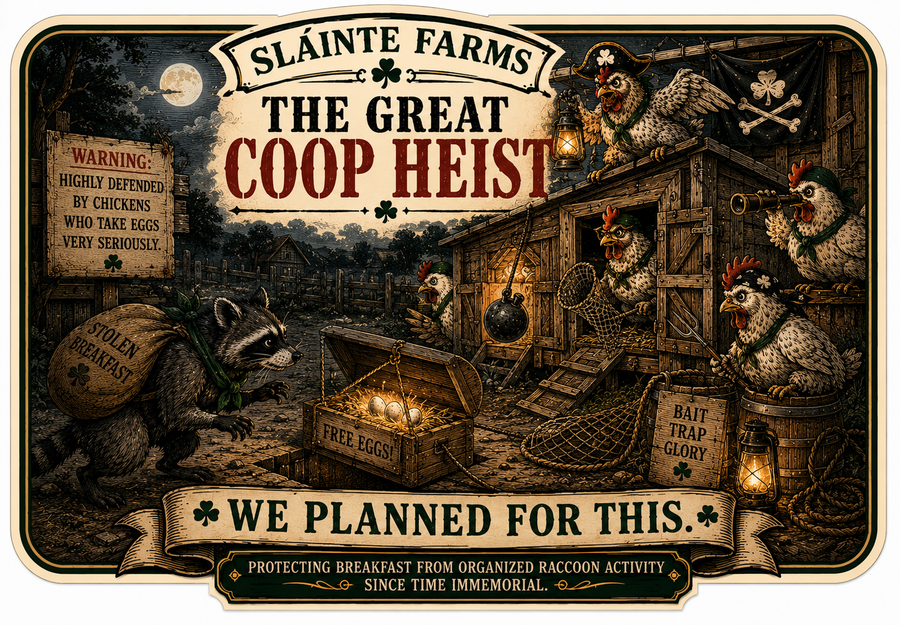 The Great Coop Heist Sláinte Farms Egg Carton Exclusives die-cut sticker