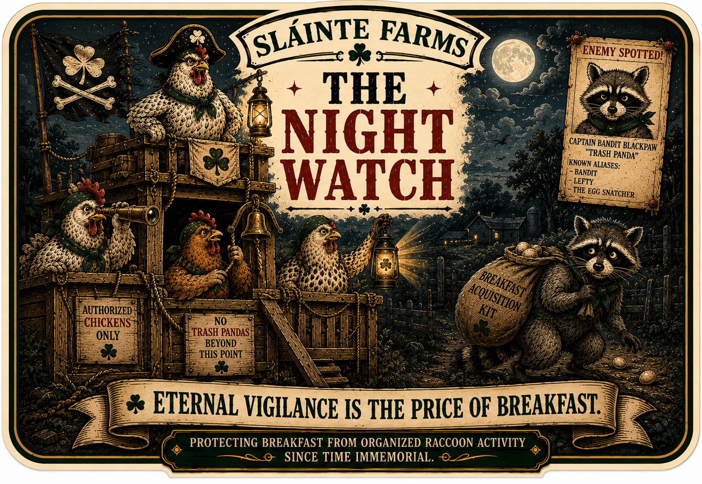 The Night Watch Sláinte Farms Egg Carton Exclusives die-cut sticker
