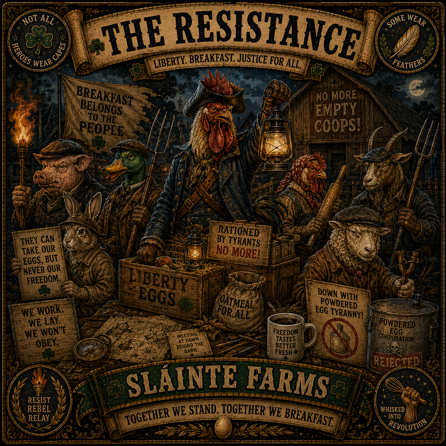 The Resistance Sláinte Farms die-cut sticker